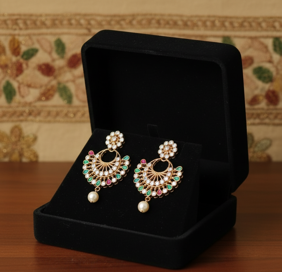 Traditional Multicolor Kundan Necklace Set with Matching Maang Tikka – Elegant Bridal & Party Jewelry | Zakreen Collection