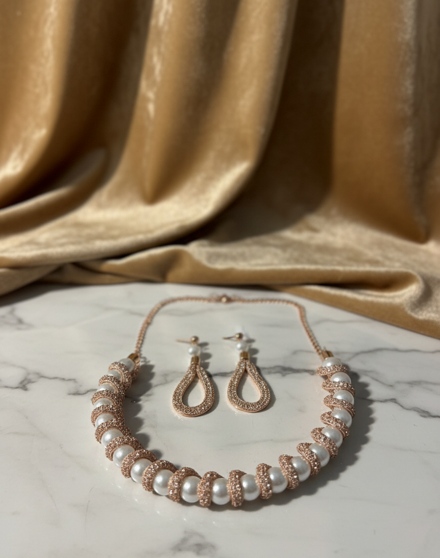 ✨Luxury Cubic Zirconia & Pearl Wedding Set | Zakreen Collection ✨