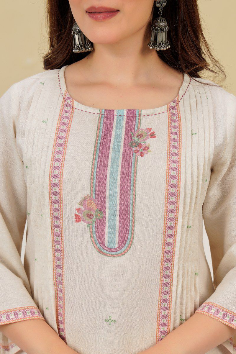 Zakreen Women’s Elegant Printed Kurta Set with Dupatta | Premium Ethnic Wear for Ladies | Soft Cotton Designer Suit