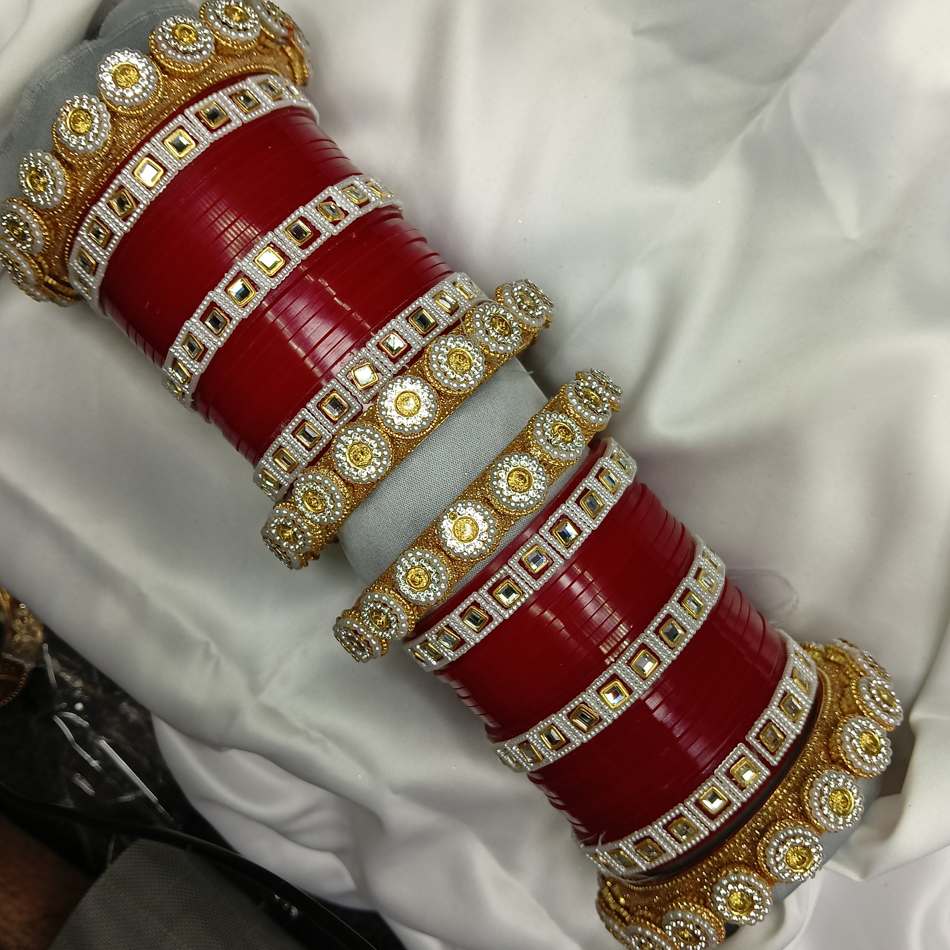 "Royal Red Patti Bridal Chooda Set – Designer Plastic Bangle Set by Zakreen"