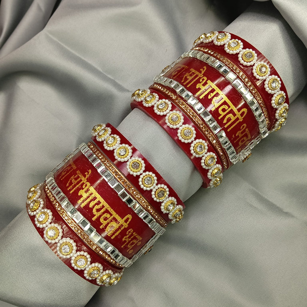 "New Shubh Vivah Sobhaagyawati Designer Plastic Chooda Bangle Set – Bridal Special"